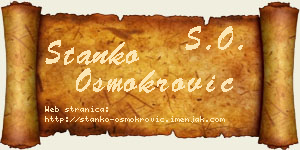 Stanko Osmokrović vizit kartica